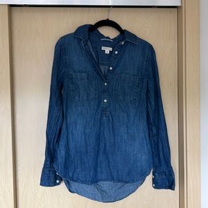 Merona denim jean shirt button XS target *
